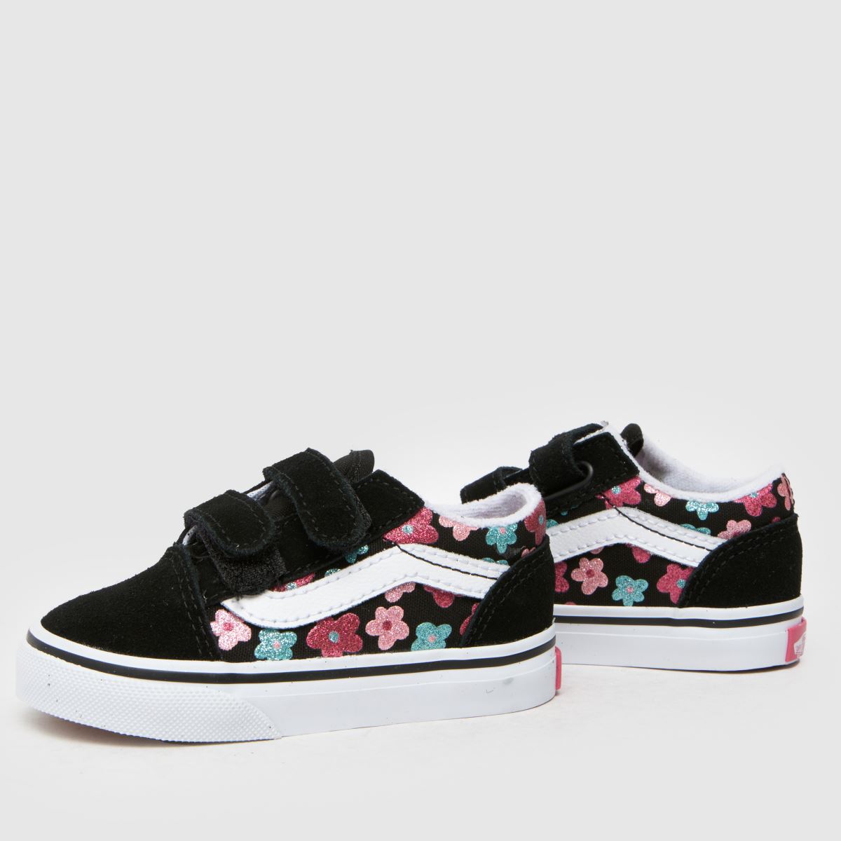Vans fekete multifunkciós Old Skool V Csillámos Lány Kisgyermek Tornacipő