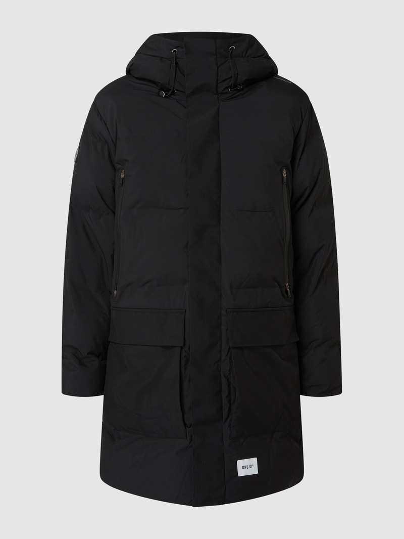 Parka mit Wattierung Modell 'Slow' in schwarz