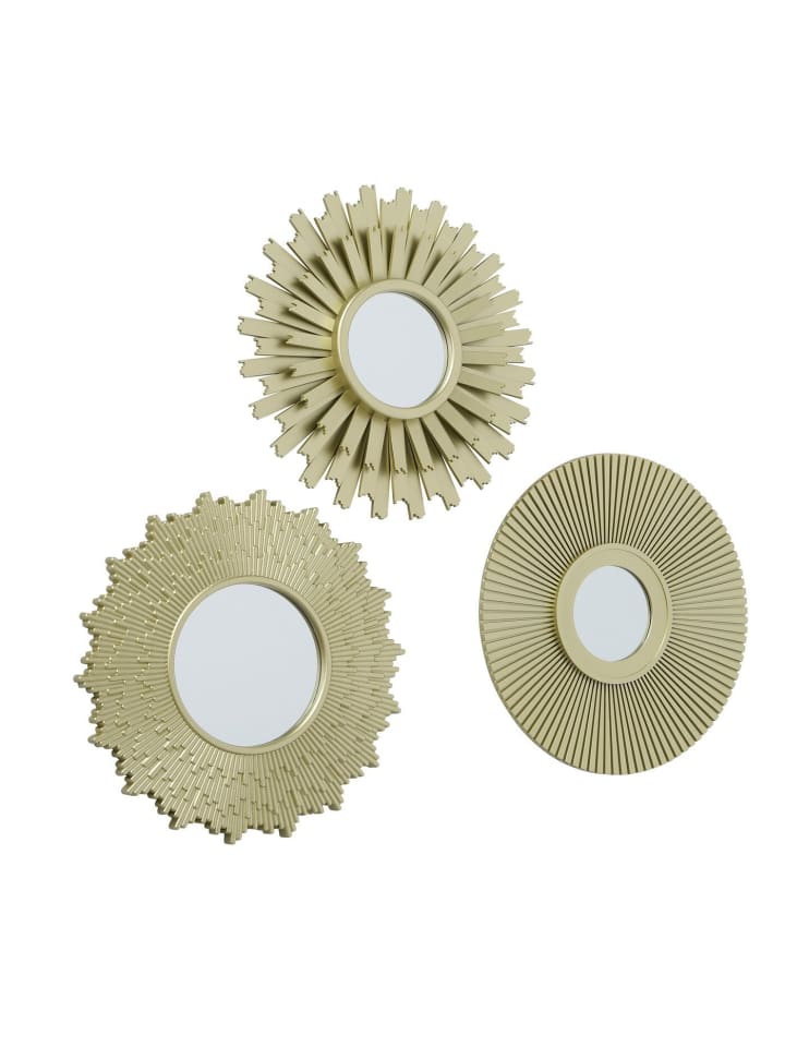 Boltze 3er Set Wandspiegel Lexiin gold günstig kaufen onesize