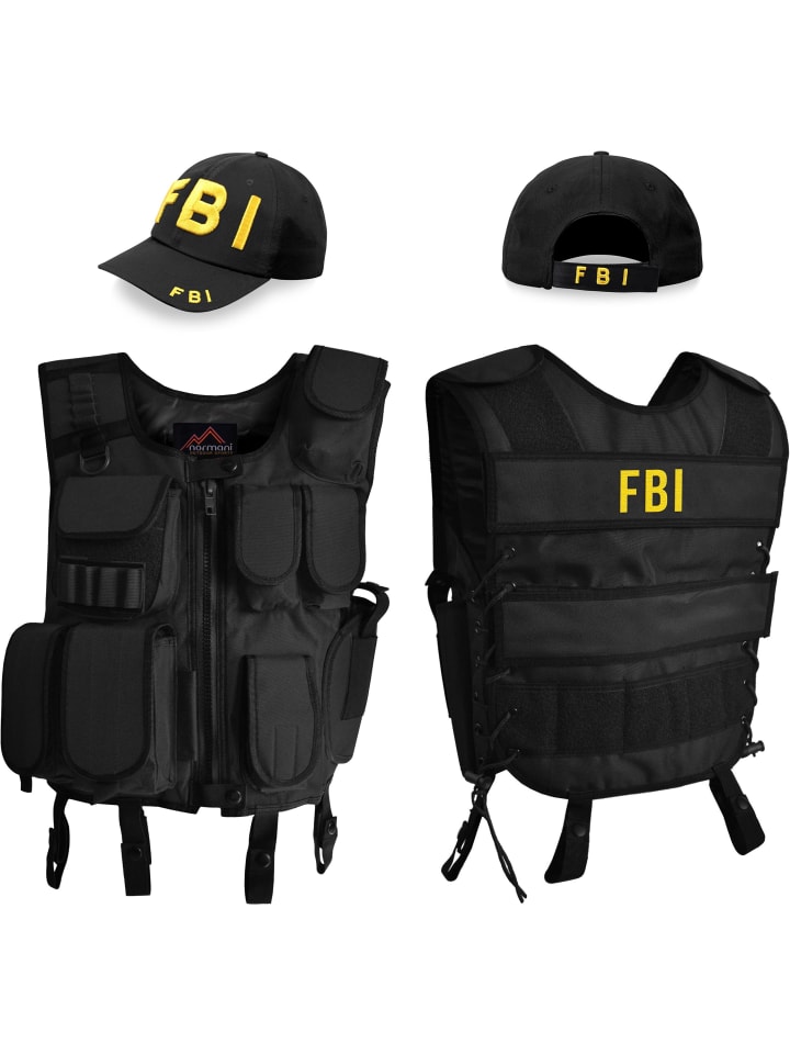 Normani Outdoor Sports Kostüm bestehend aus Weste, Patch und Cap in FBI günstig kaufen
