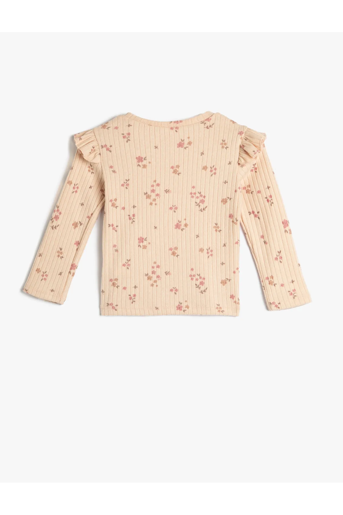 Koton  T-Shirt mit langen Ärmeln, Rüschen und Blumenmuster