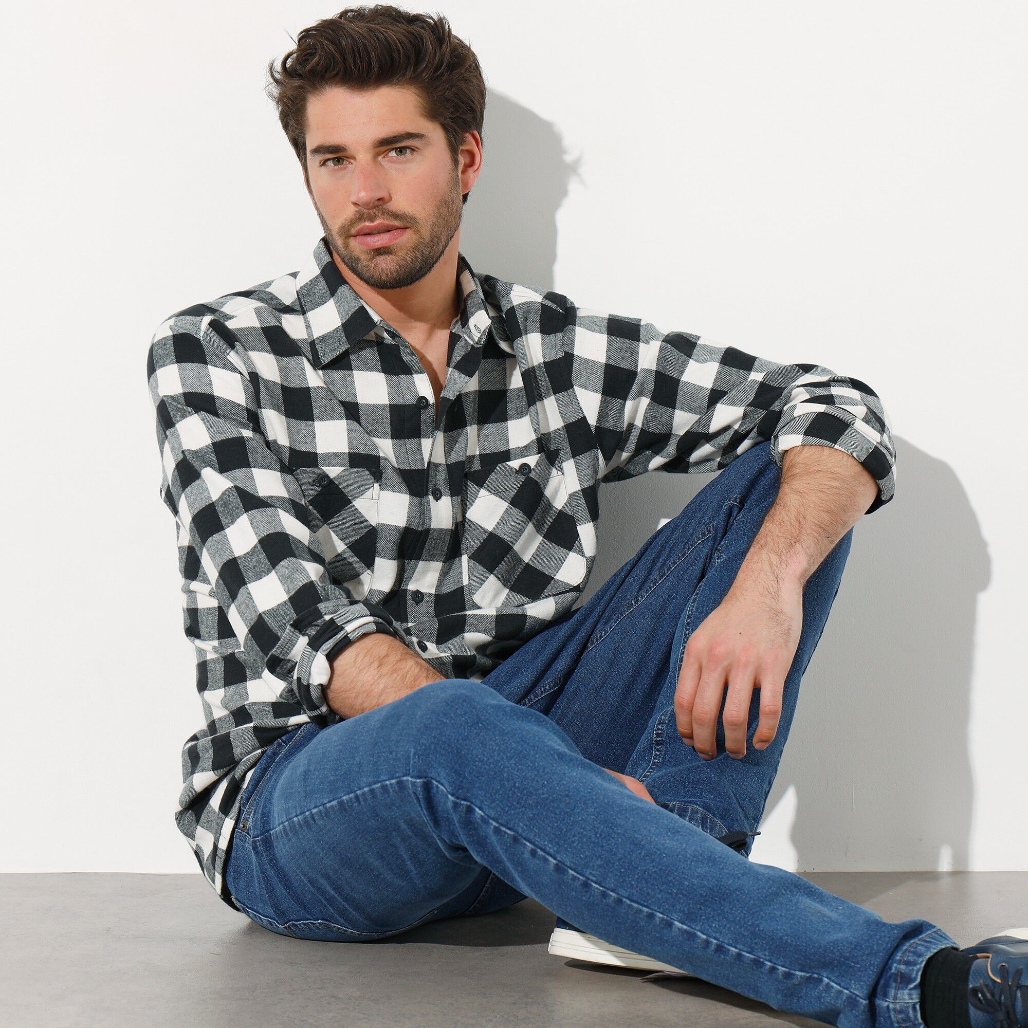 Chemise carreaux écossais flanelle