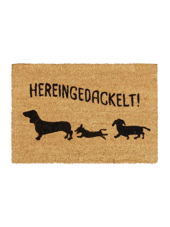 relaxdays Fußmatte Hereingedackelt in Braun - (B)60 x (T)40 cm günstig kaufen onesize