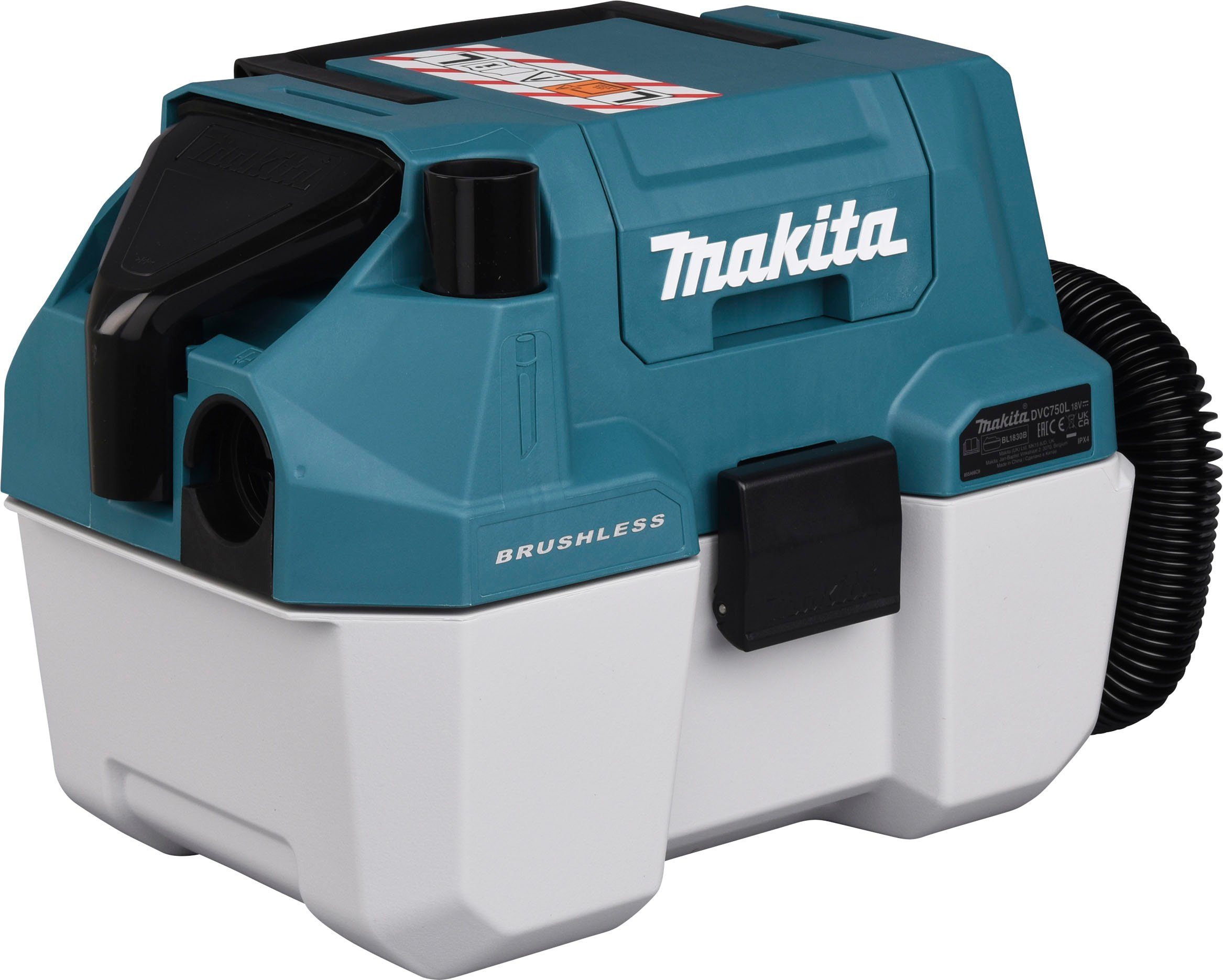 Makita Nass-Trocken-Akkusauger DVC750LZX3, ohne Akku und Ladegerät