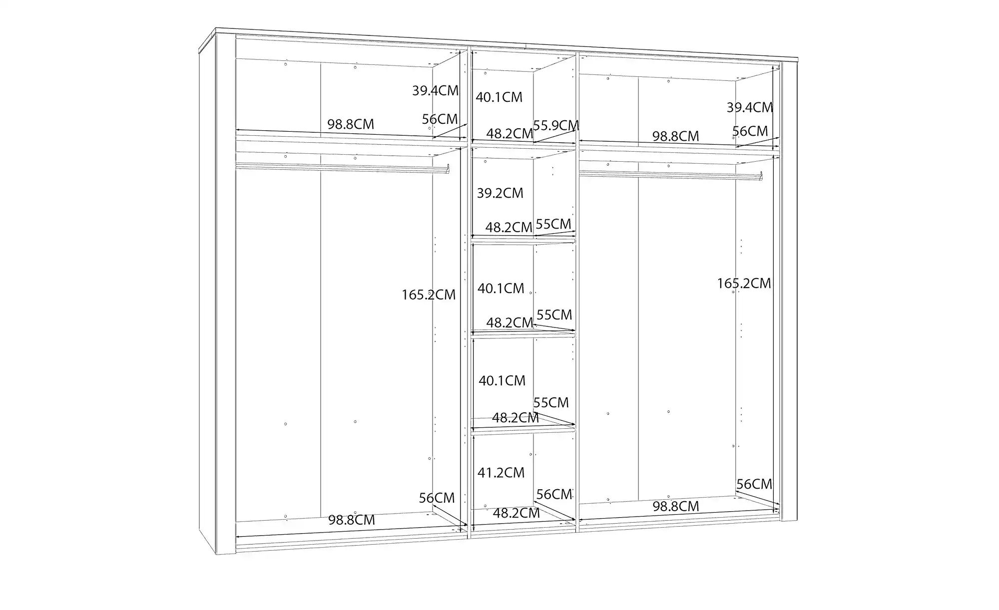 Drehtürenschrank