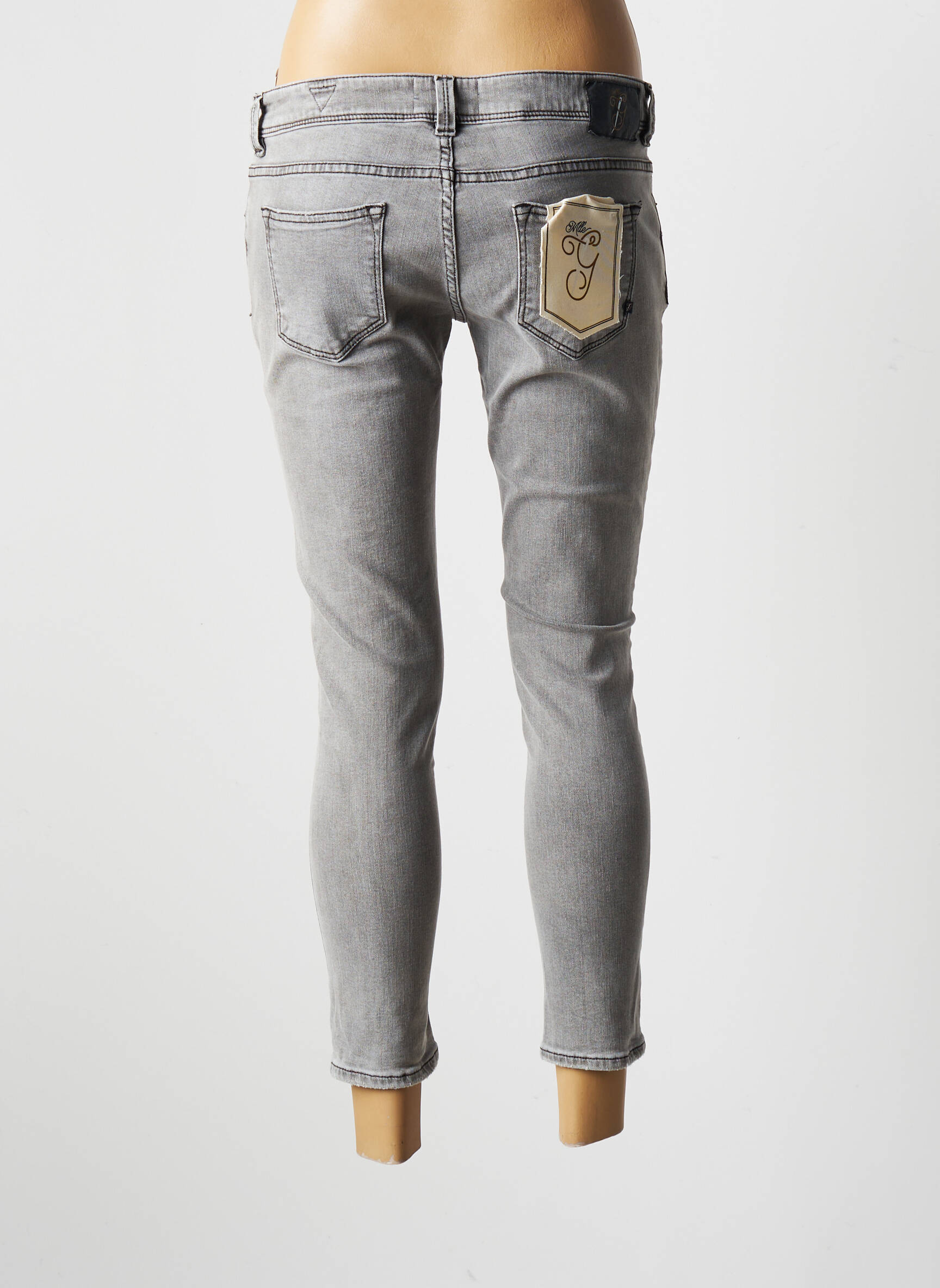 Mademoiselle Garconne Jeans Skinny Femme couleur gris