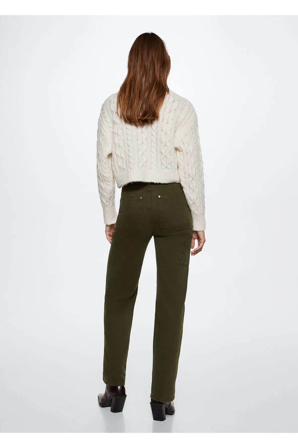 MANGO  Khakifarbene Damenjeans 37075835
