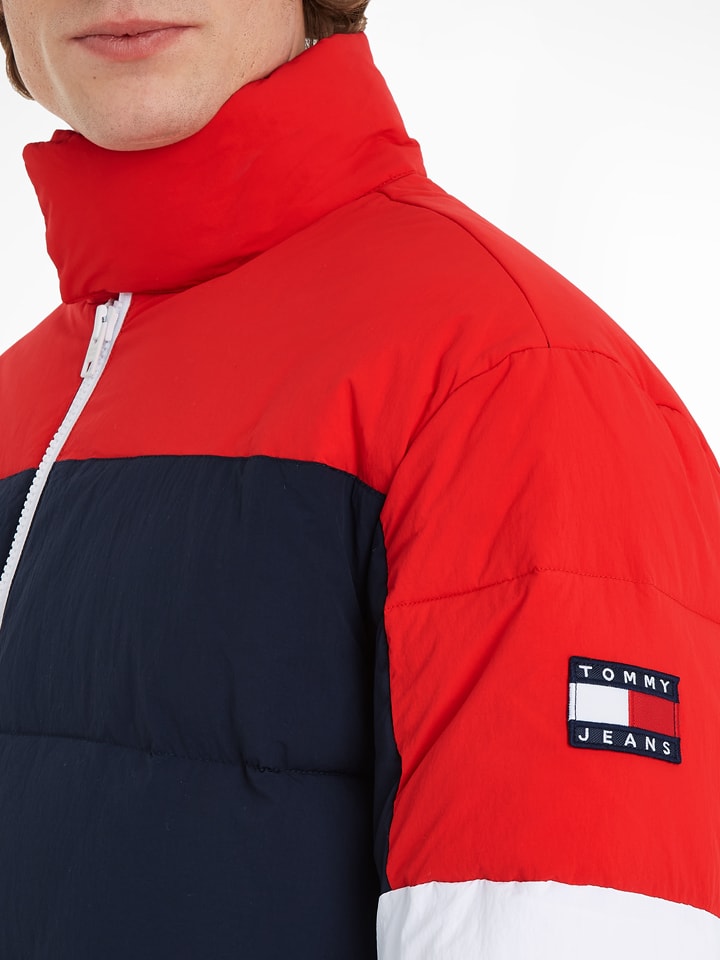 Tommy Hilfiger Winterjacke in Dunkelblau/ Rot günstig kaufen