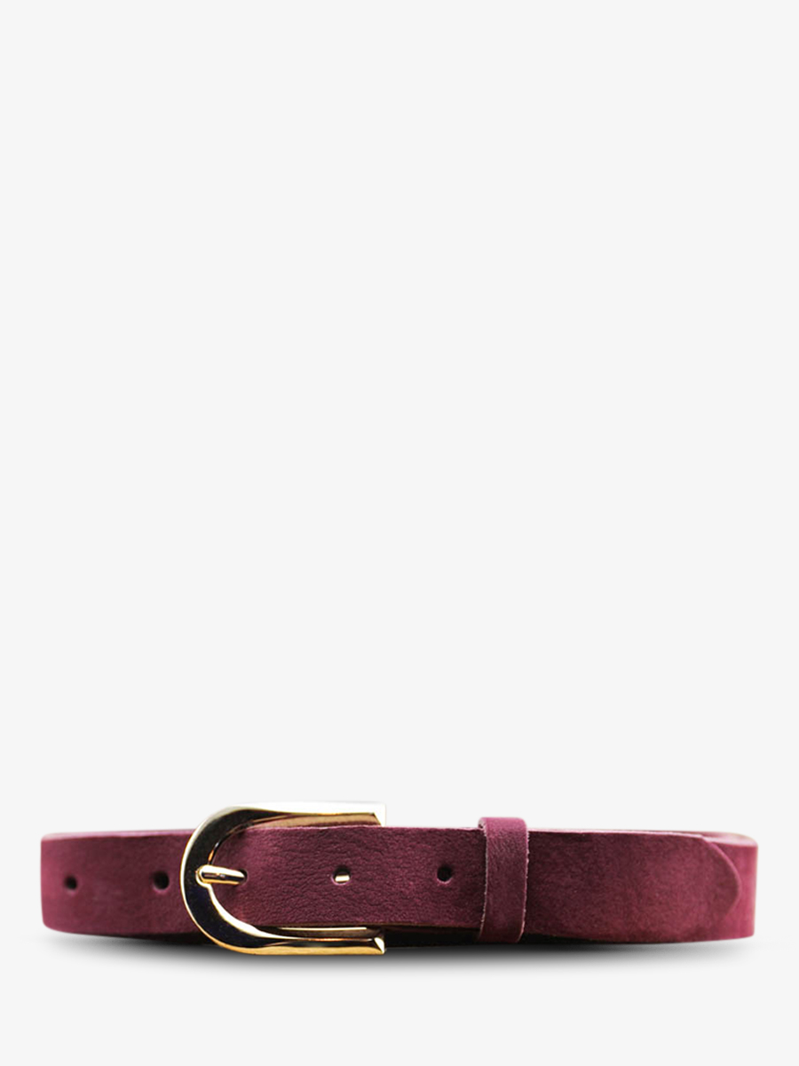 LaCeinture Magnifique Nubuck - 25mm - Prune