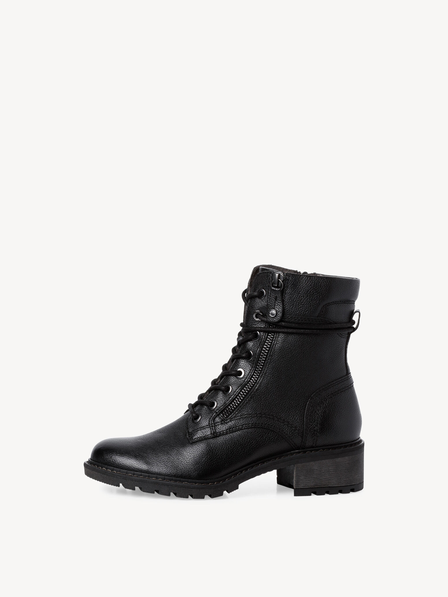 Bottine en cuir - noir