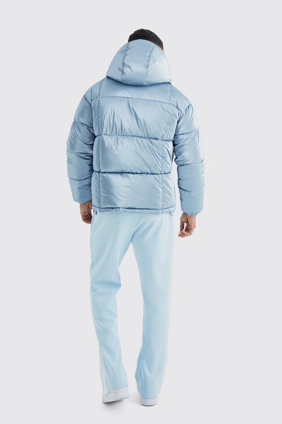 Steppjacke in Metallic-Optik