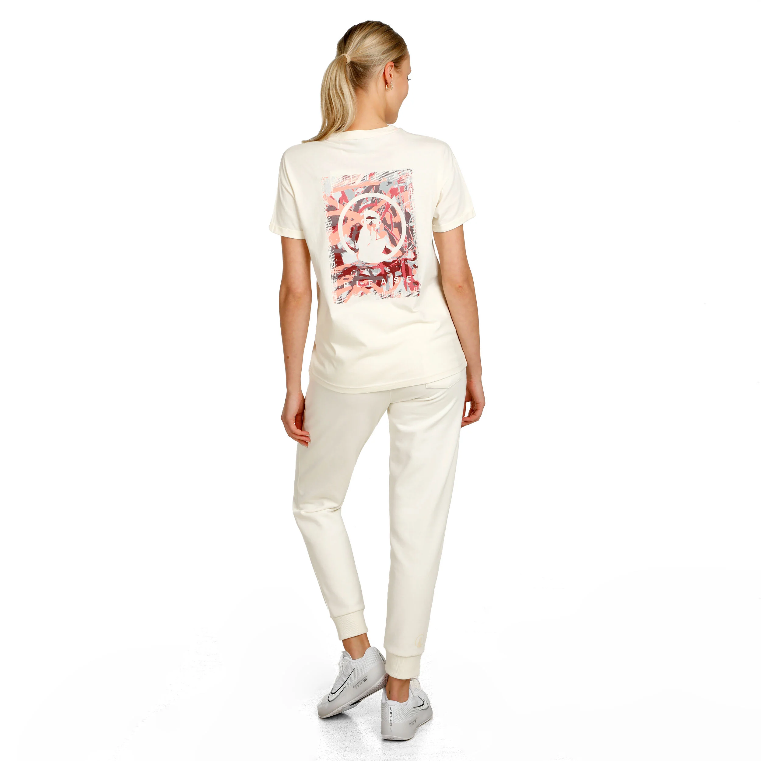 Crossroad Sketchy T-Shirt Damen - Weiß, Rot