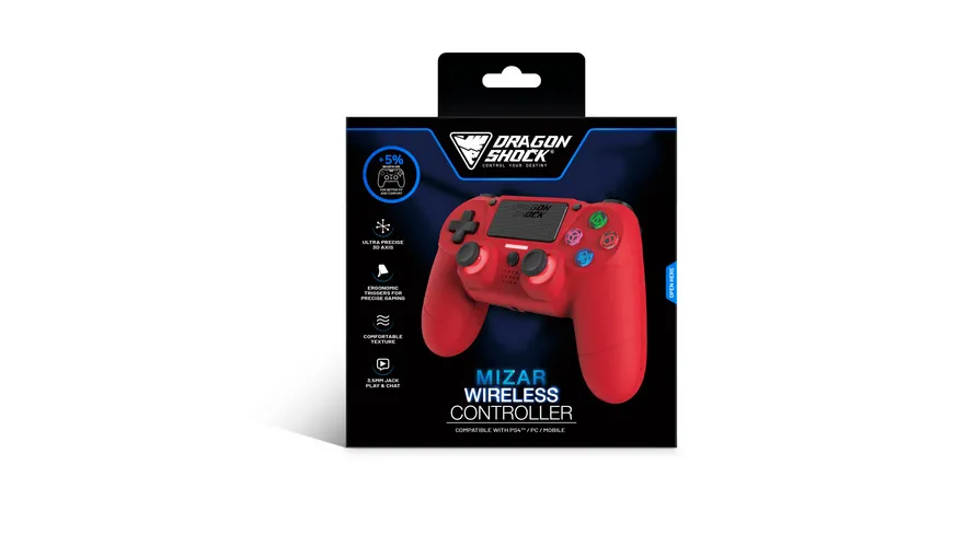 Mizar Wireless Controller für PS4 Rot