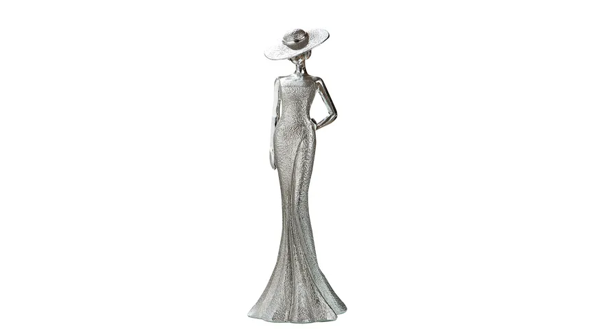 GILDE Poly Lady Diva Hände in Hüfte H=30cm silberfarben