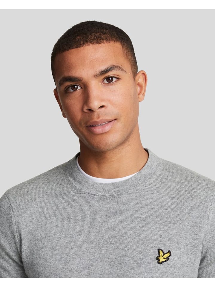 Lyle & Scott Strickpullover in Grau günstig kaufen