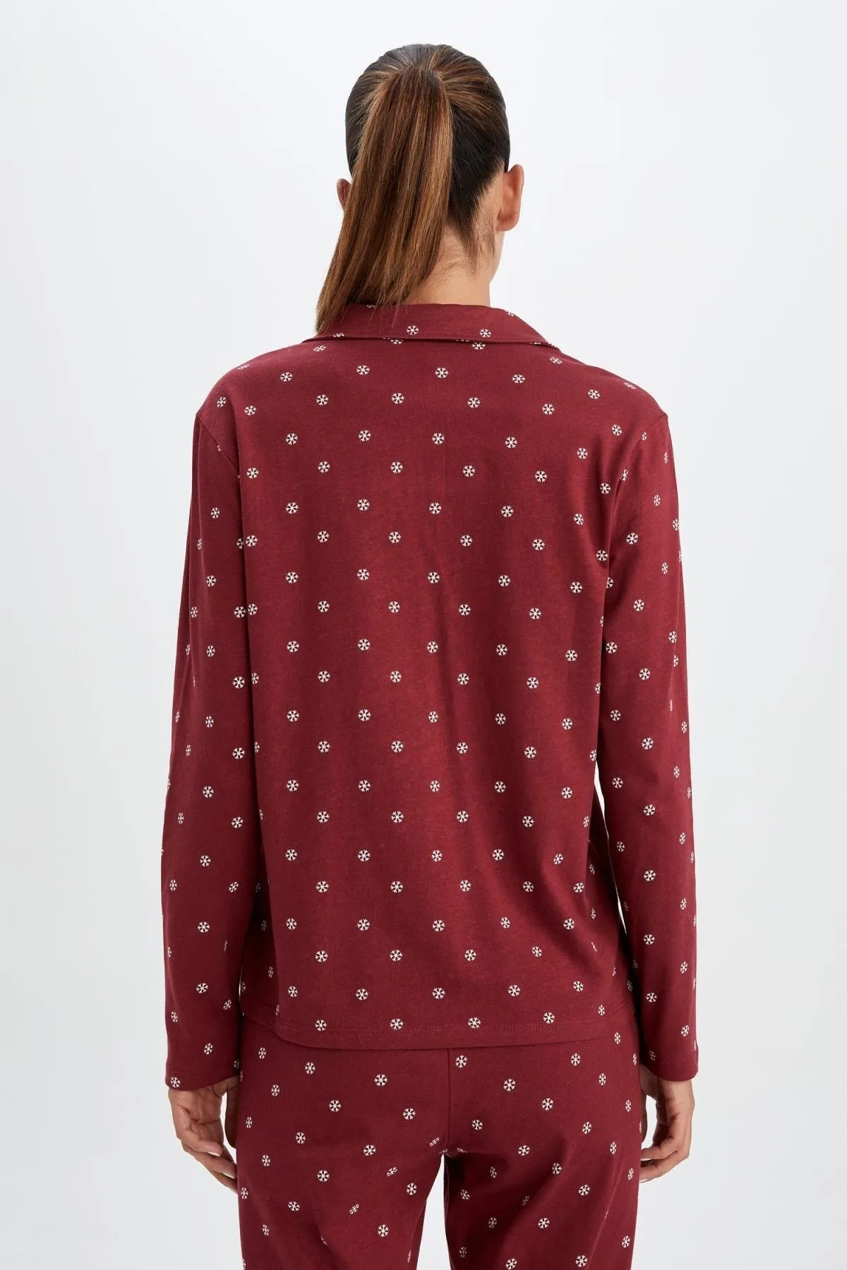 DeFacto  Langarm-Pyjama zum Verlieben im neuen Jahr, Oberteil aus 100 % Baumwolle