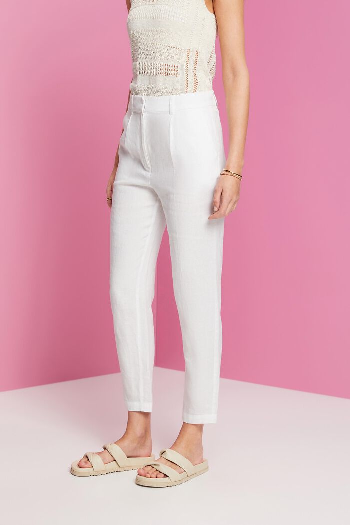 Verkürzte Leinenhose