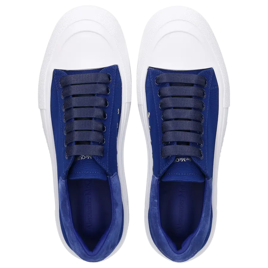Alexander McQueen - Sneaker low DECK PLIMSOLL Canvas - blau