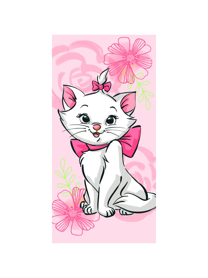 COFI 1453 Marie Cat Baumwolle Strandtuch Frottee Badetuch mit Premium Druck in Mehrfarbig günstig kaufen 70 x 140 cm