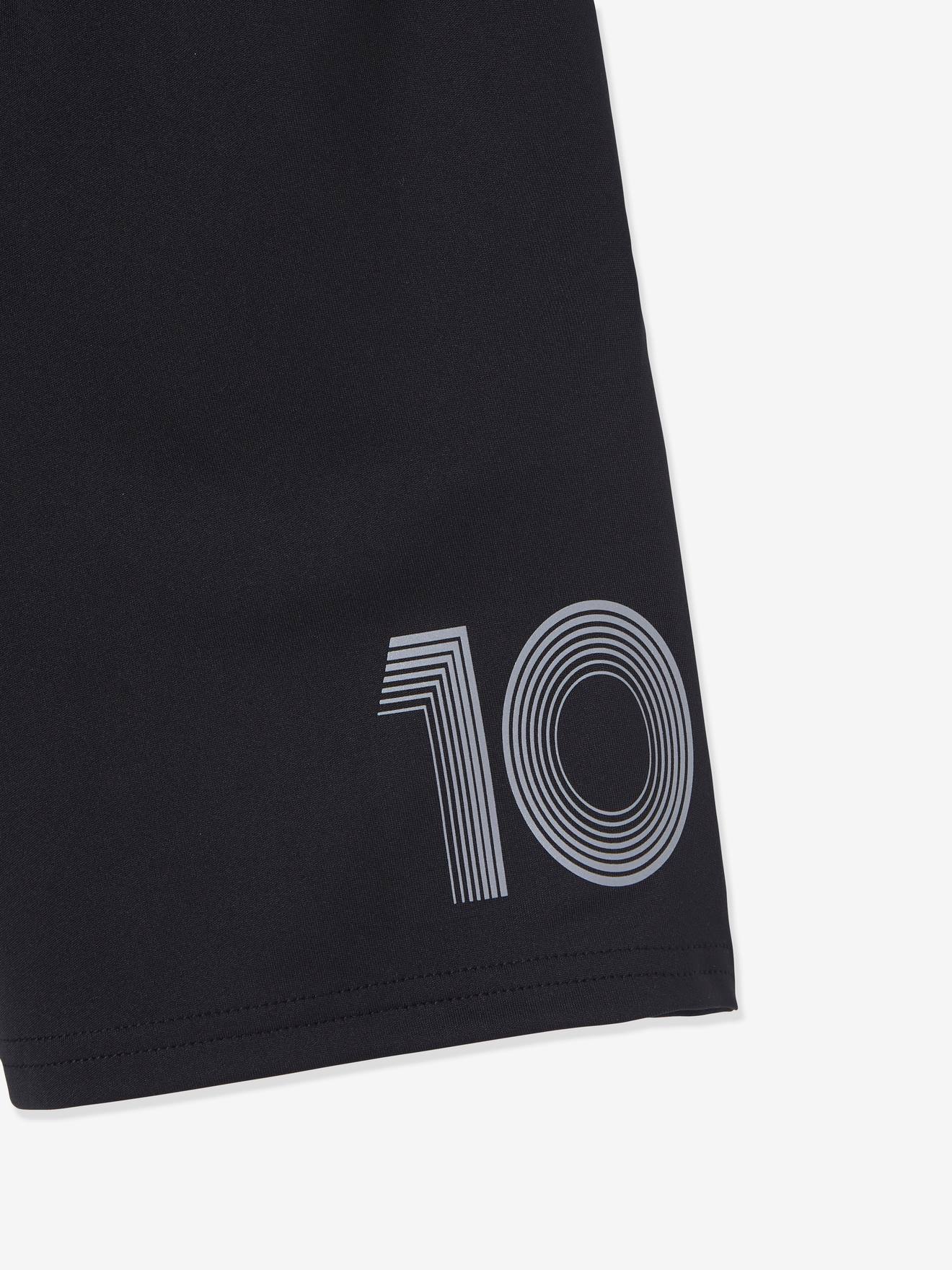 Short de sport garçon Numéro 10 en matière technique marine