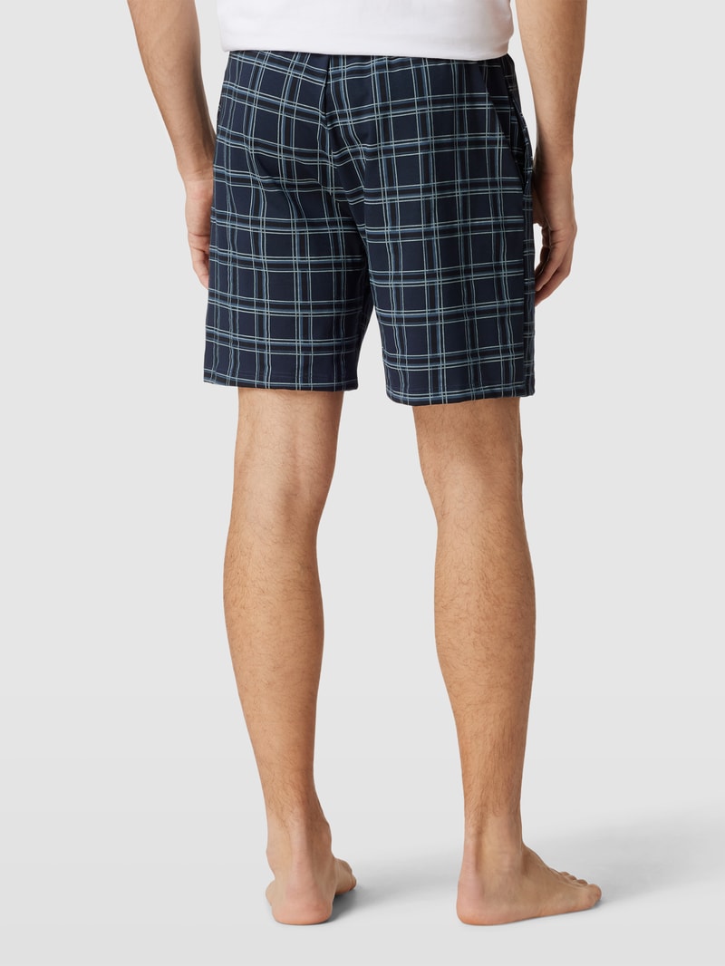 Pyjama-Shorts mit Streifenmuster in marineblau