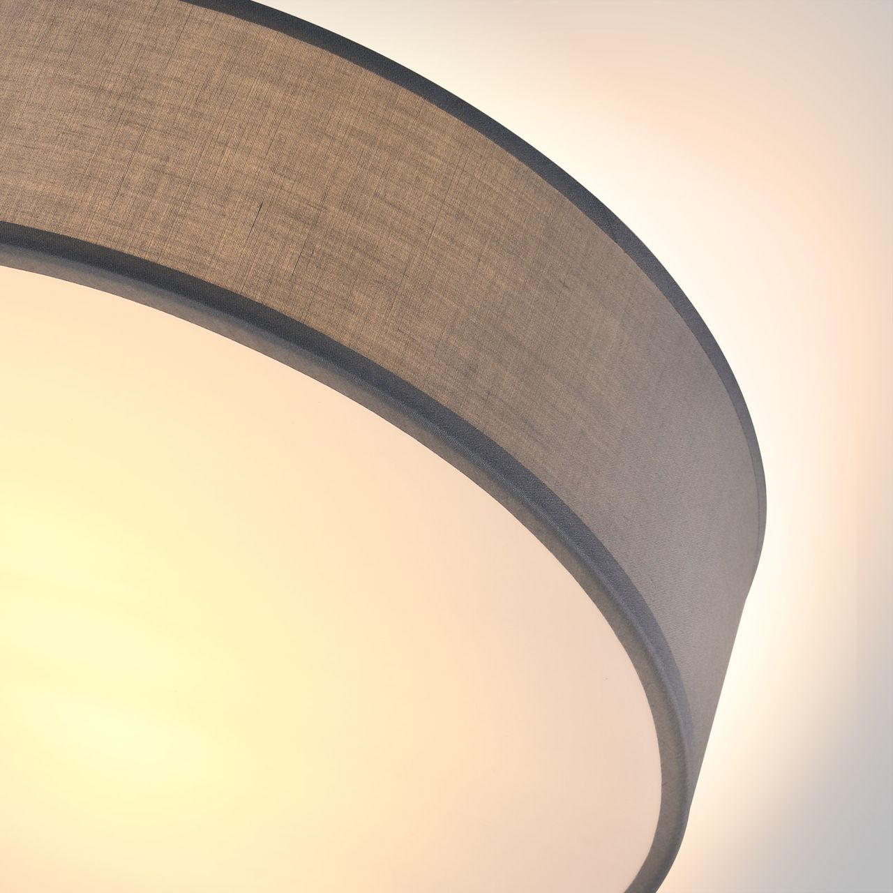 Casaria monzana® Deckenlampe Grau Stoff Ø38cm