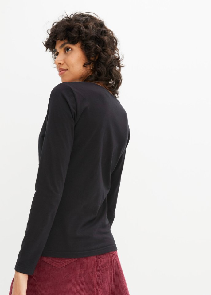 Langarmshirt mit Knotendetail