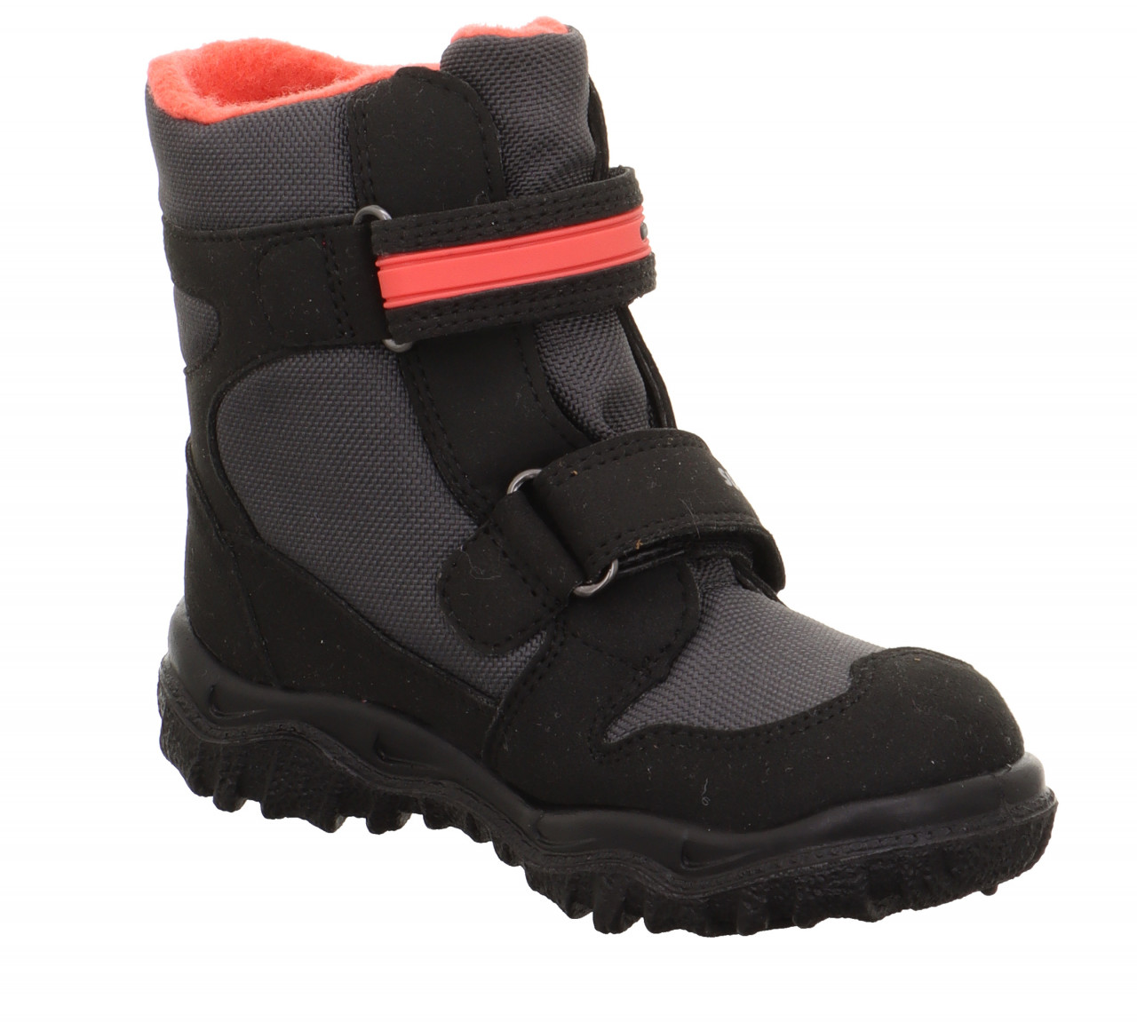 HUSKY - Schwarz/Rot Boots mit Klettverschluss