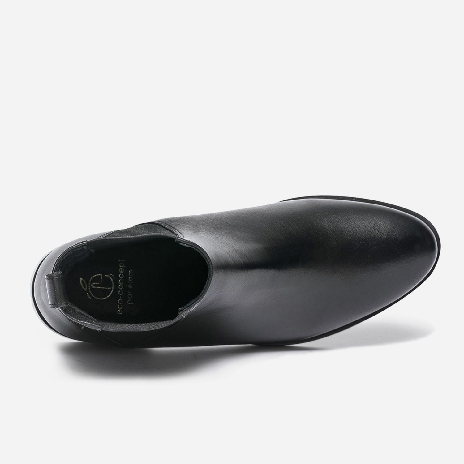 Chelsea boots noir éco-conçu en cuir