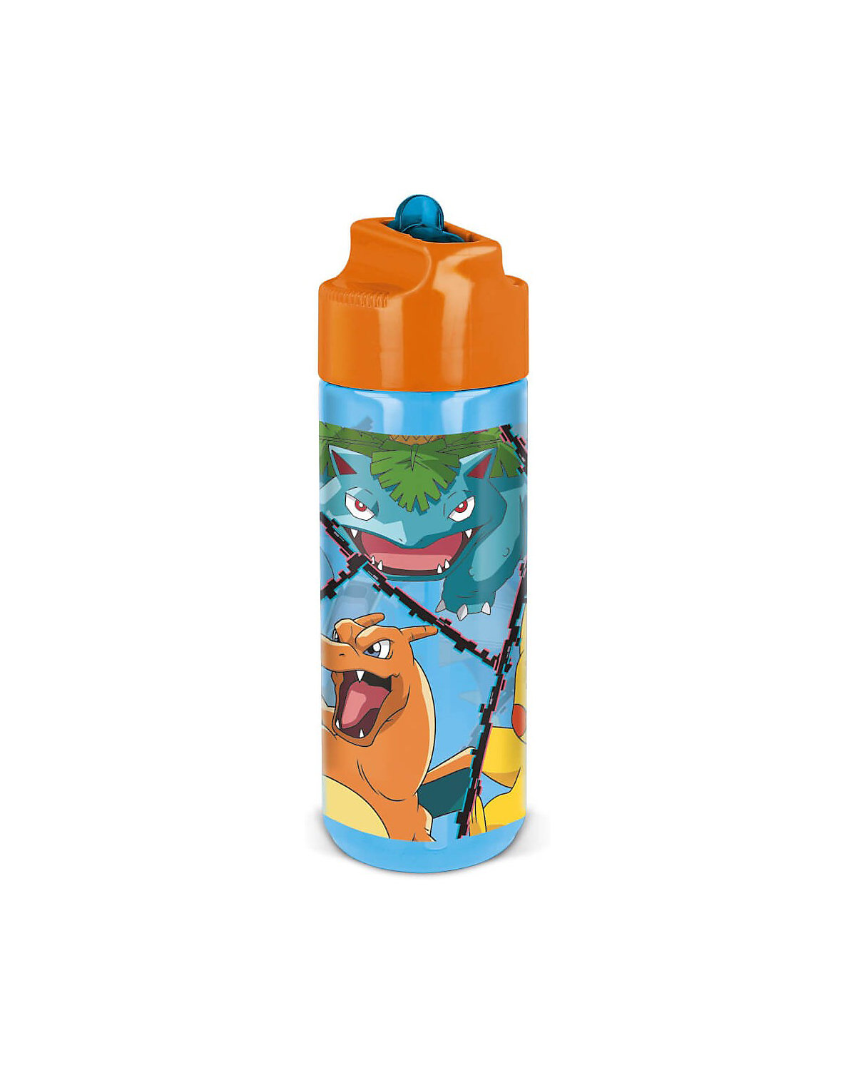 Tritan-Trinkflasche Pokemon, 540 ml, inkl. Trinkhalm