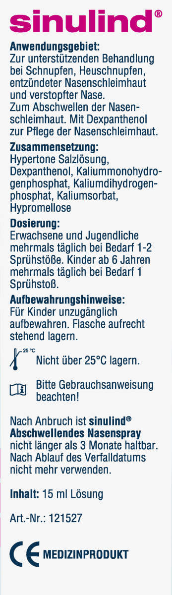 Abschwellendes Nasenspray, 15 ml
