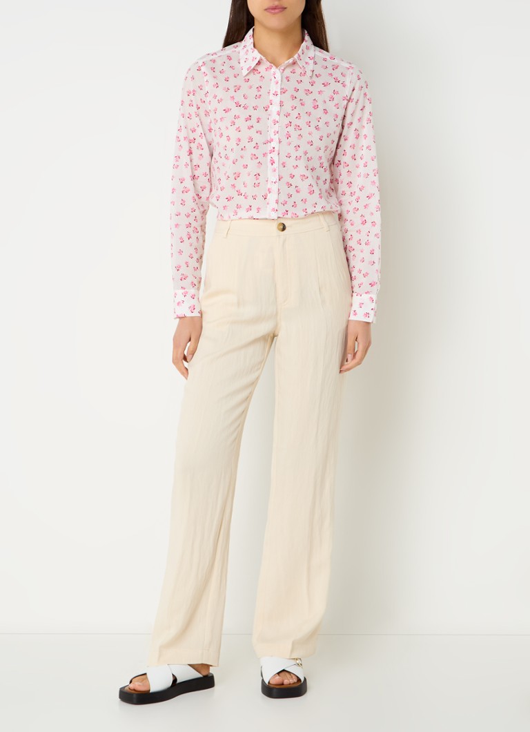 Benetton  Blouse met print en stretch