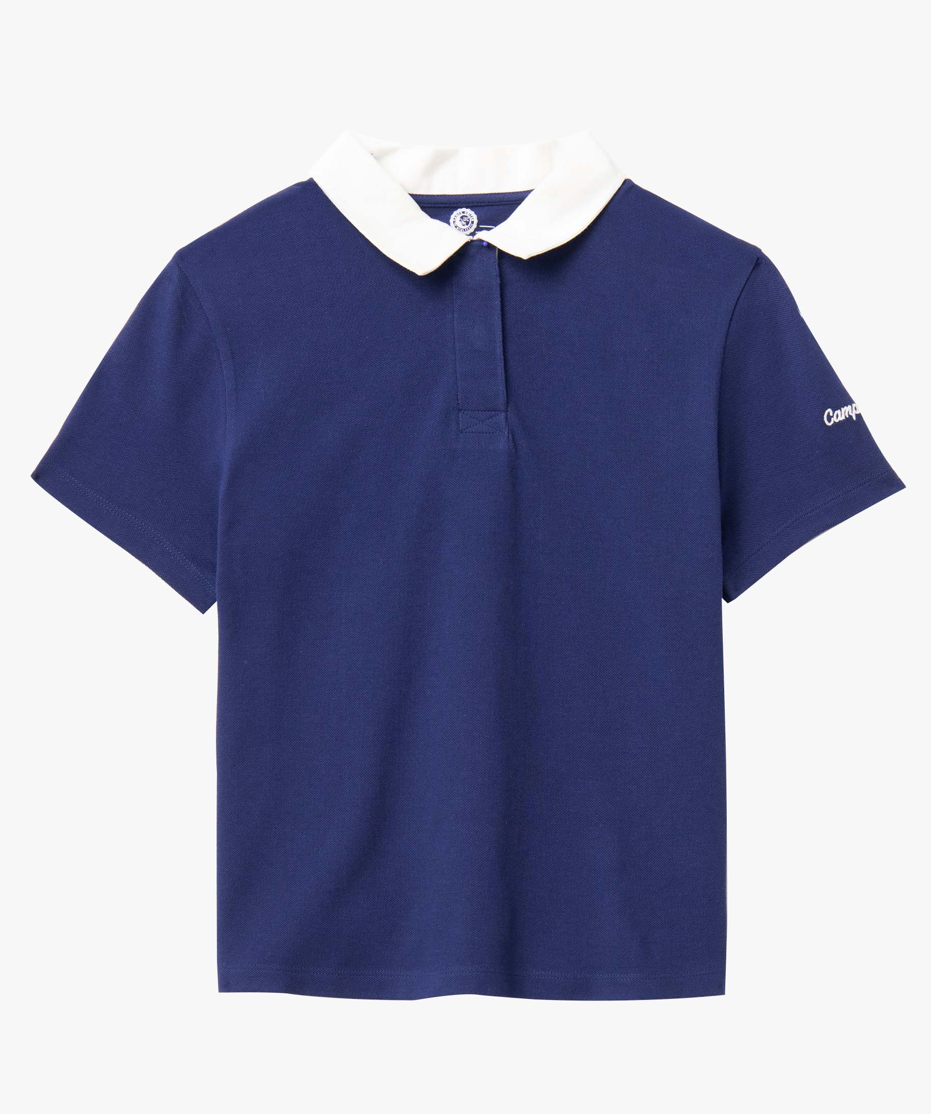 Polo femme à manches courtes avec col contrastant - Camps U... bleu | GEMO