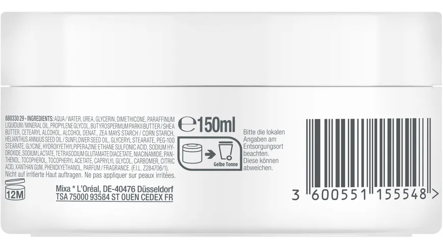 Mixa Urea Cica Repair Hauterneuernde Creme 150 ml