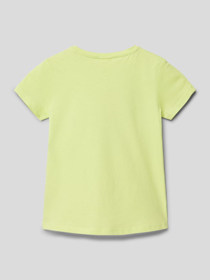 T-Shirt mit Statement-Print in hellgelb