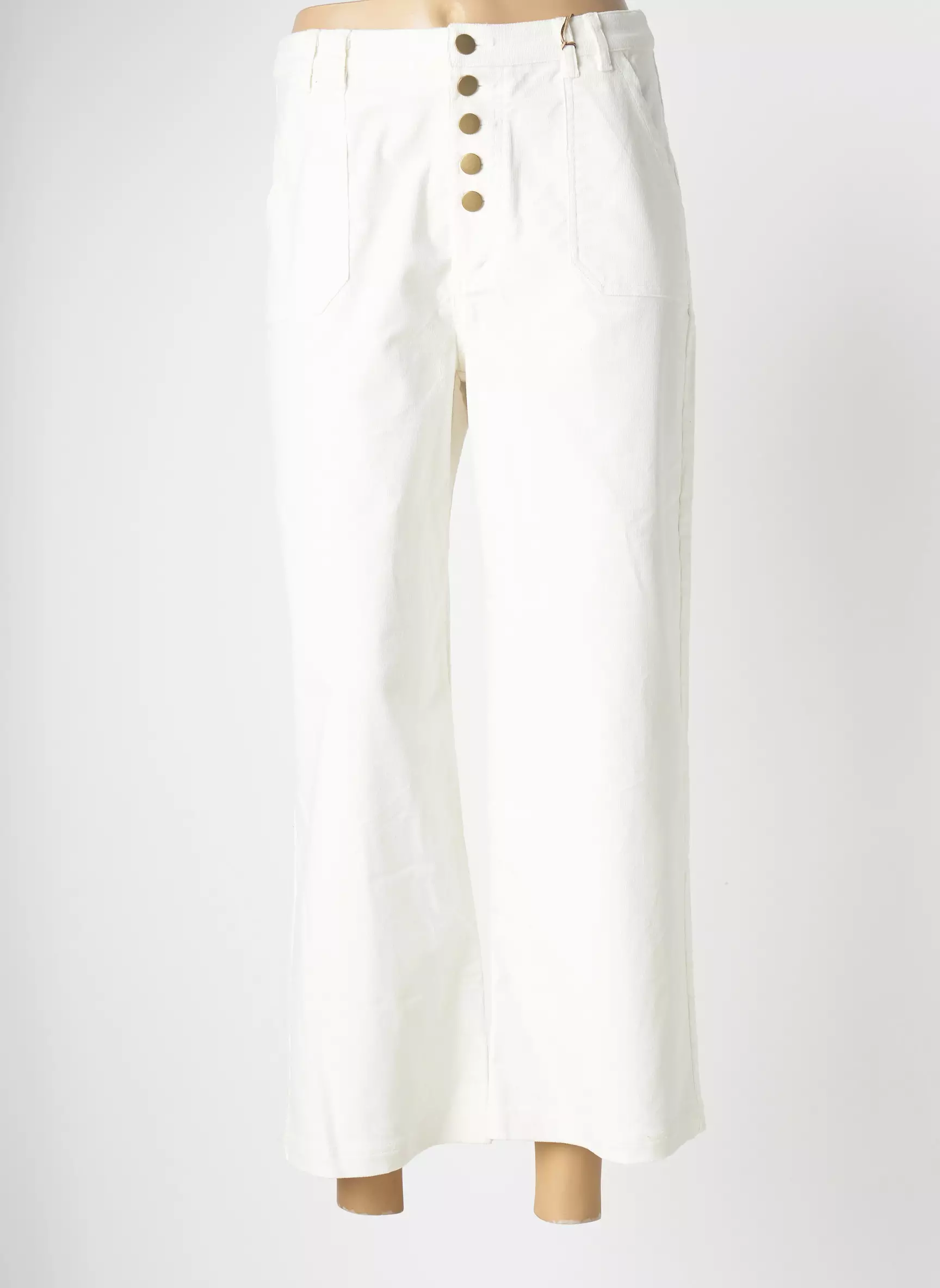 Orfeo Pantalon7 8 Femme couleur beige