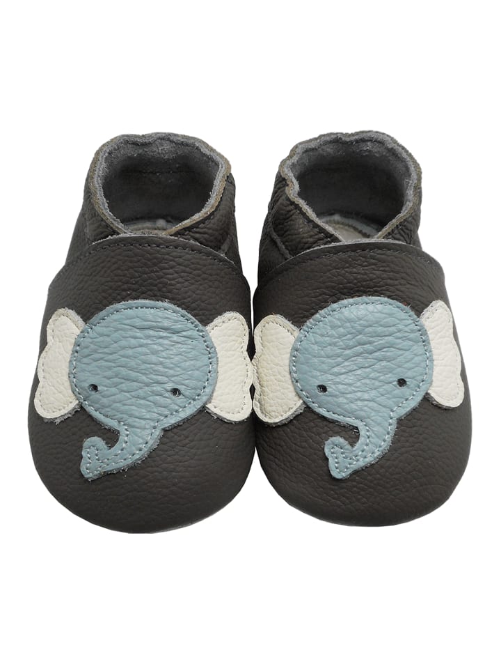 Yalion Leder-Krabbelschuhe 