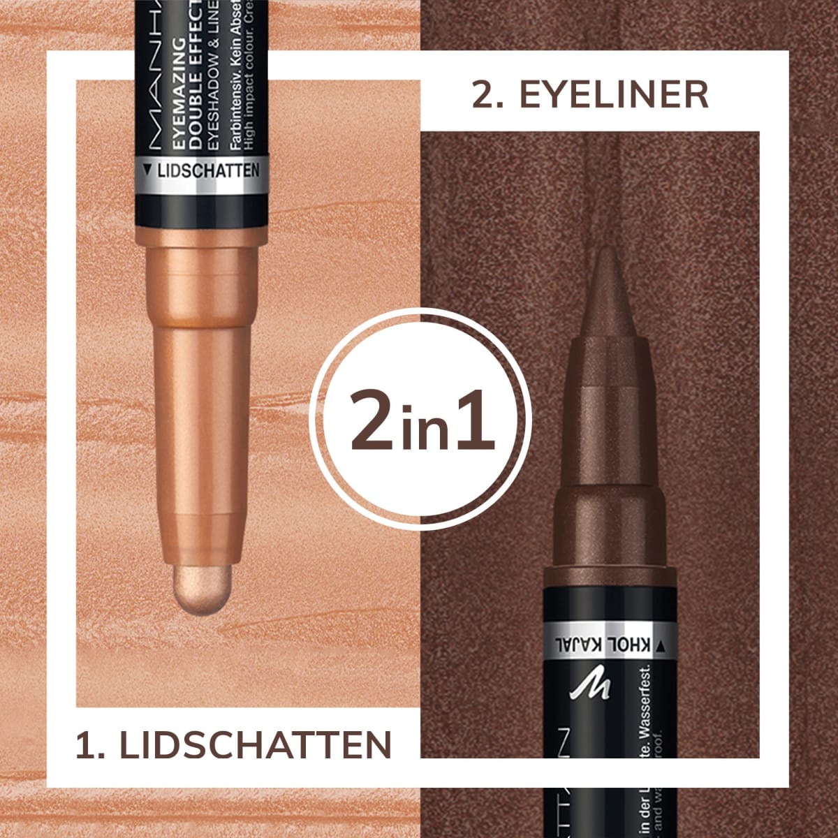 Lidschatten Eyemazing Double Effect & Kohl Kajal 002 Molten Metal, 1,6 g
