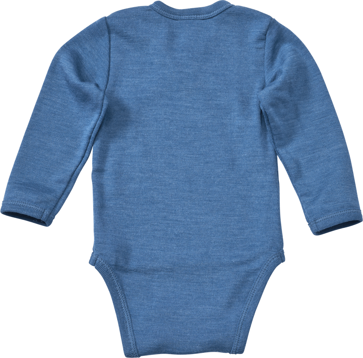 Wickelbody aus Bio-Wolle und Seide, blau, Gr. 62/68, 1 St