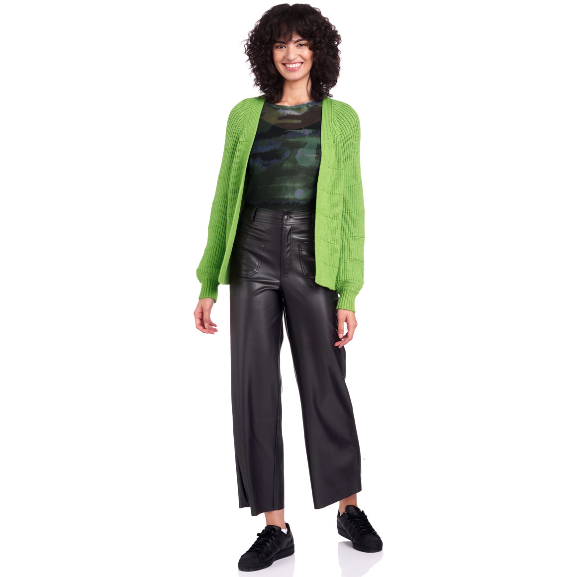 Damen Strickjacke aus Rippstrick