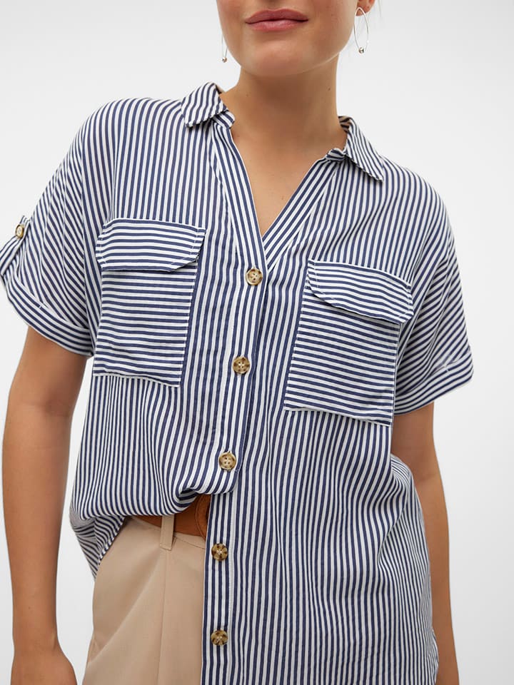 Vero Moda Bluse in Dunkelblau günstig kaufen