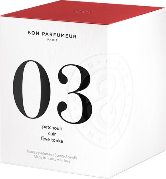 BON PARFUMEUR Home Line Candle 03 Patchouli, Leather, Tonka Bean Duftkerze