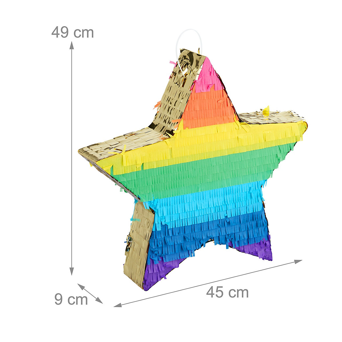 Pinata Stern bunt-gold