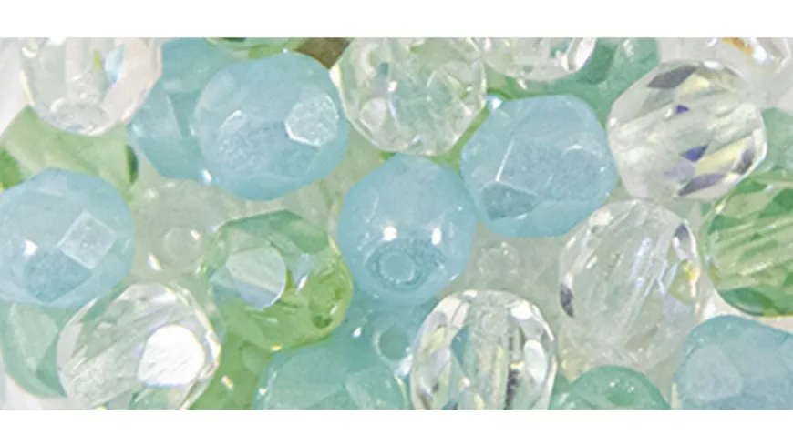 rayher Glas Schliffperle 6mm ø Meergrün