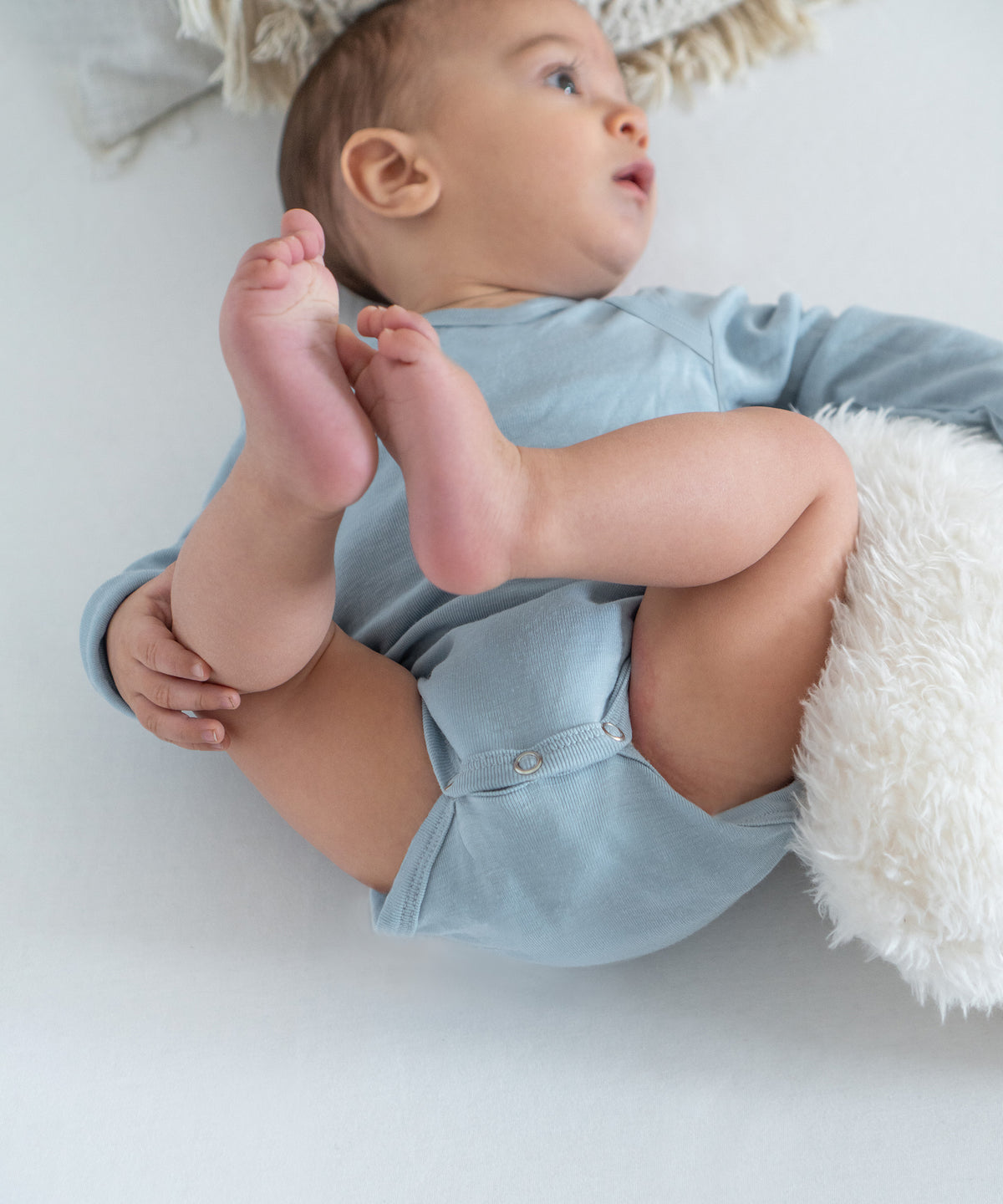 Wolle-Seide Langarm-Body
