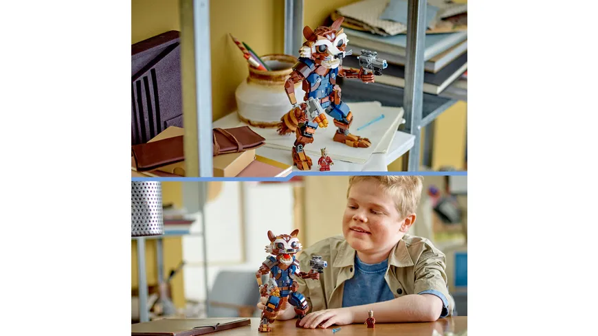 LEGO Marvel 76282 Rocket & Baby Groot, baubares Superhelden–Spielzeug