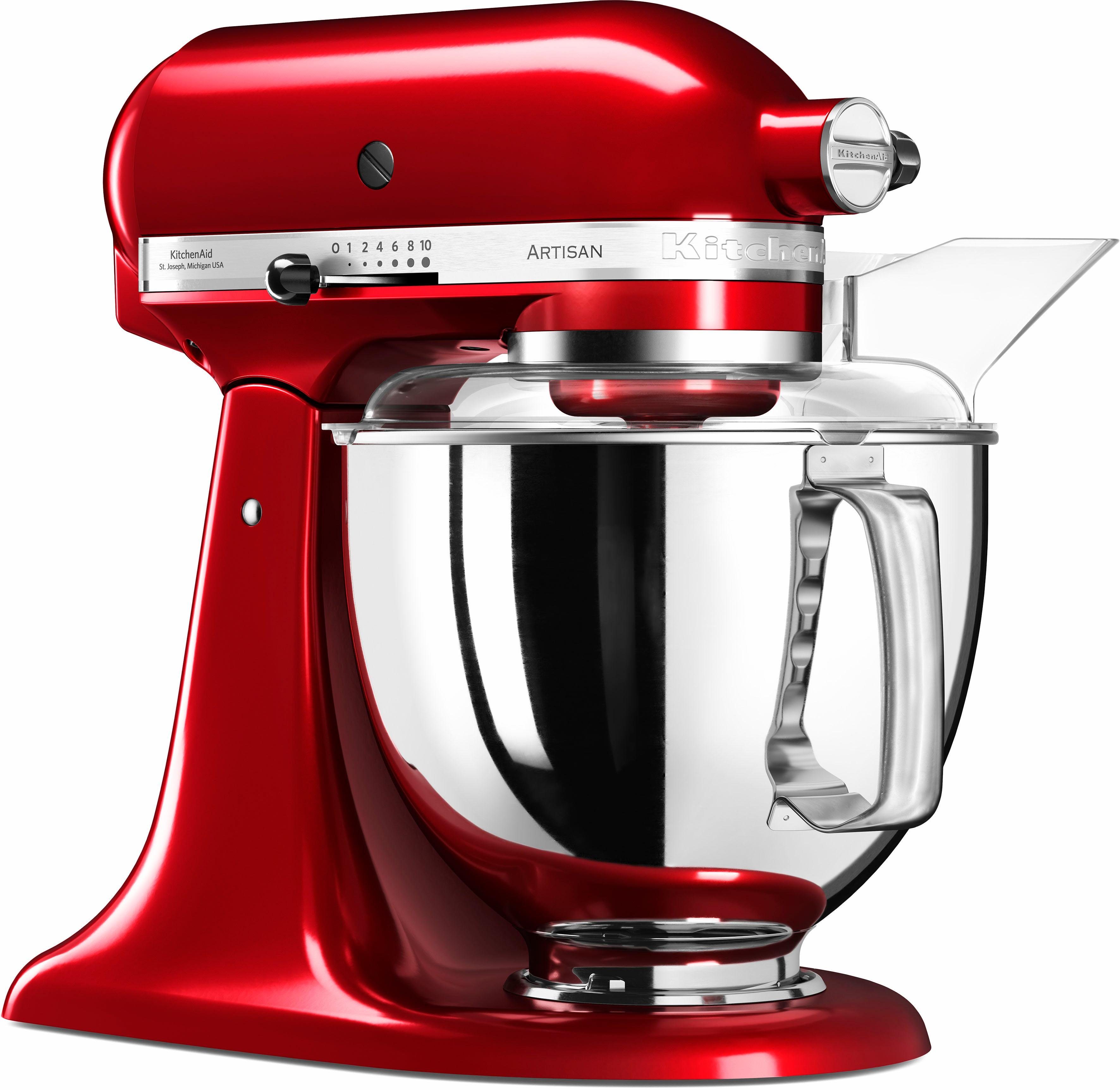 KitchenAid Küchenmaschine 5KSM175PSECA LIEBESAPFEL-ROT, 300 W, 4,8 l Schüssel, Gratis Wasserkocher, 2. Schüssel, Flexirührer (Wert ca. 347,-UVP)