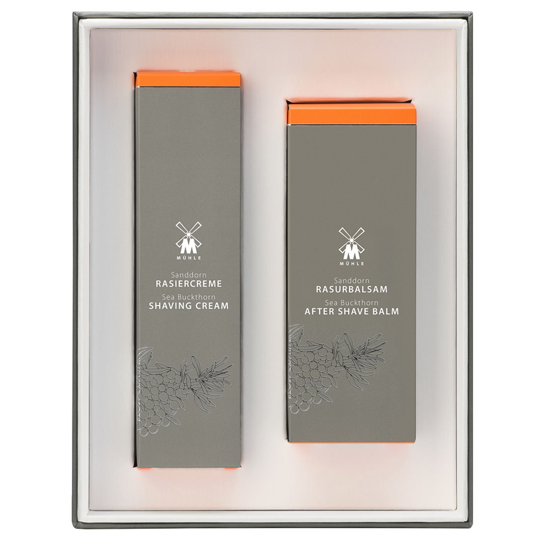 Skincareset Rasiercreme und After Shave Balm mit Sanddorn