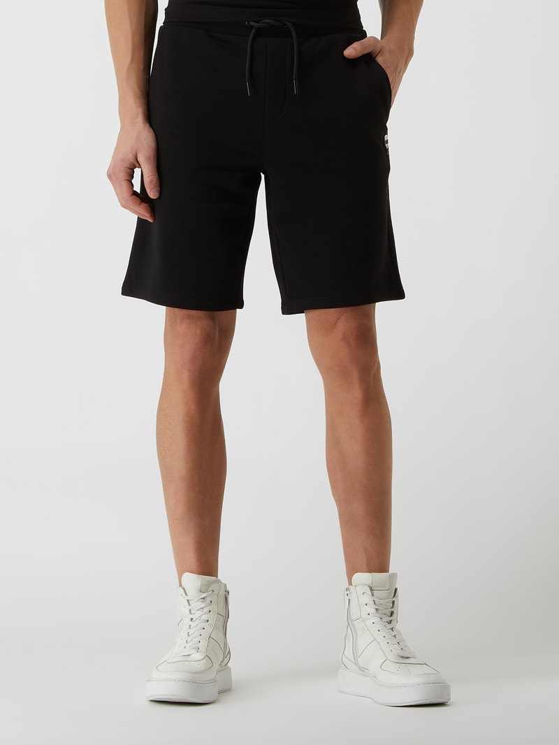 Sweatshorts mit Logo in schwarz