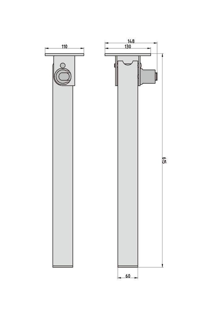 Basi KFZ 106 - Absperrpfosten umlegbar